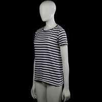 T-shirt - White & Navy - Size XS