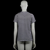 T-shirt - White & Navy - Size XS