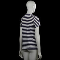 T-shirt - White & Navy - Size XS