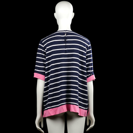 T-shirt - Navy & Pink - Size XL