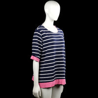 T-shirt - Navy & Pink - Size XL