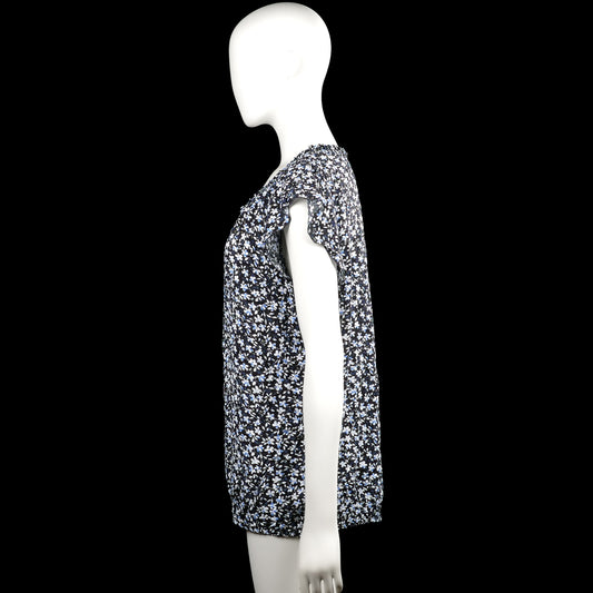 Blouse - Black & Light Blue - Size XL