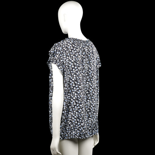 Blouse - Black & Light Blue - Size XL