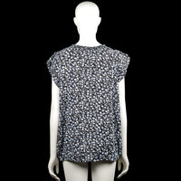 Blouse - Black & Light Blue - Size XL