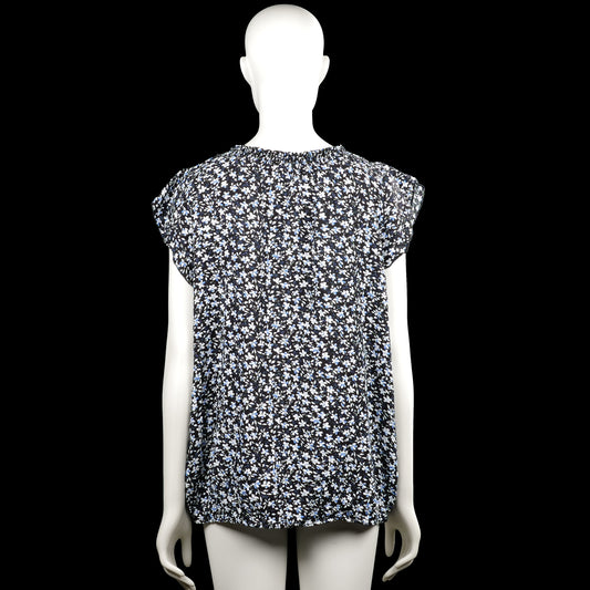 Blouse - Black & Light Blue - Size XL