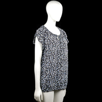 Blouse - Black & Light Blue - Size XL