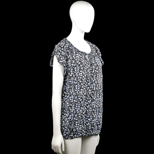 Blouse - Black & Light Blue - Size XL