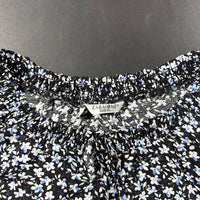 Blouse - Black & Light Blue - Size XL