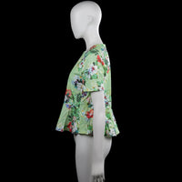 Blouse - Sage & Multicolored - Size XS