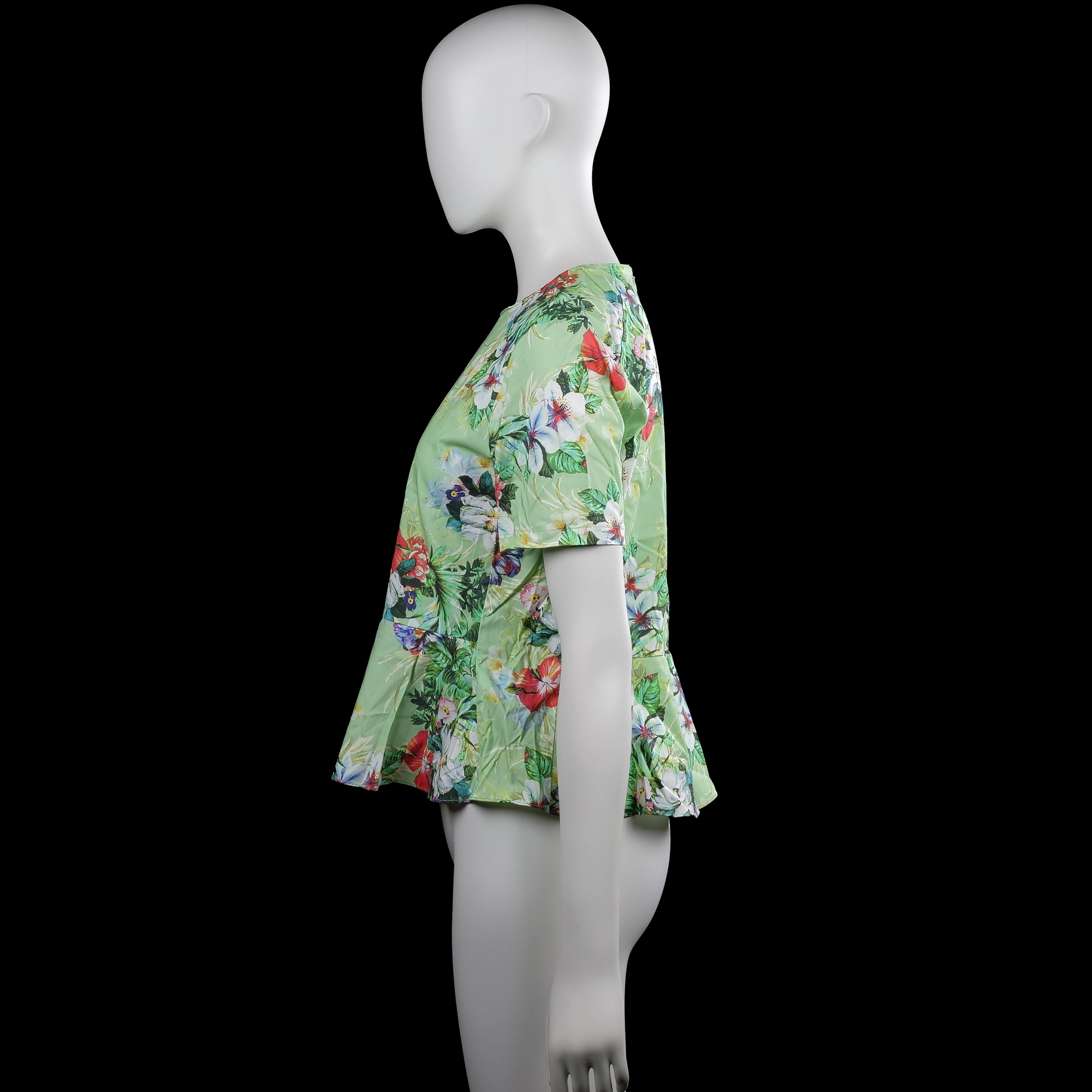 Blouse - Sage & Multicolored - Size XS