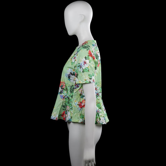 Blouse - Sage & Multicolored - Size XS