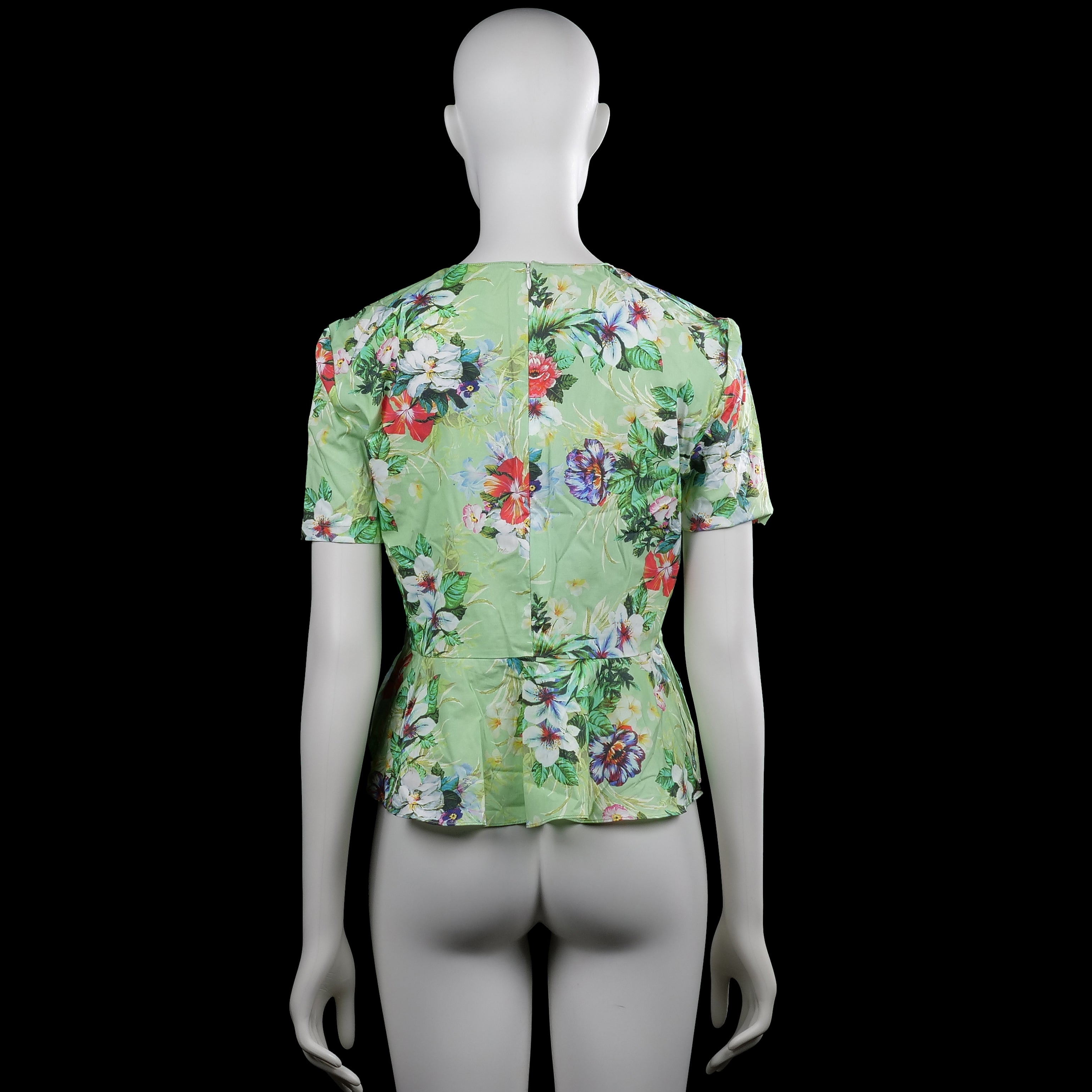 Blouse - Sage & Multicolored - Size XS