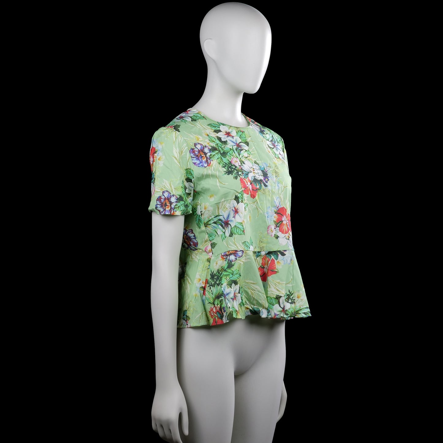 Blouse - Sage & Multicolored - Size XS