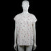 Vero Moda - Blouse - White & Red - Size L - White top with an all-over bird print in red and dark tones, featuring a round neckline and short sleeves. Straight hem with small side slits.