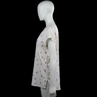 Blouse - White & Red - Size L
