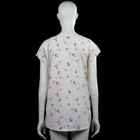 Blouse - White & Red - Size L