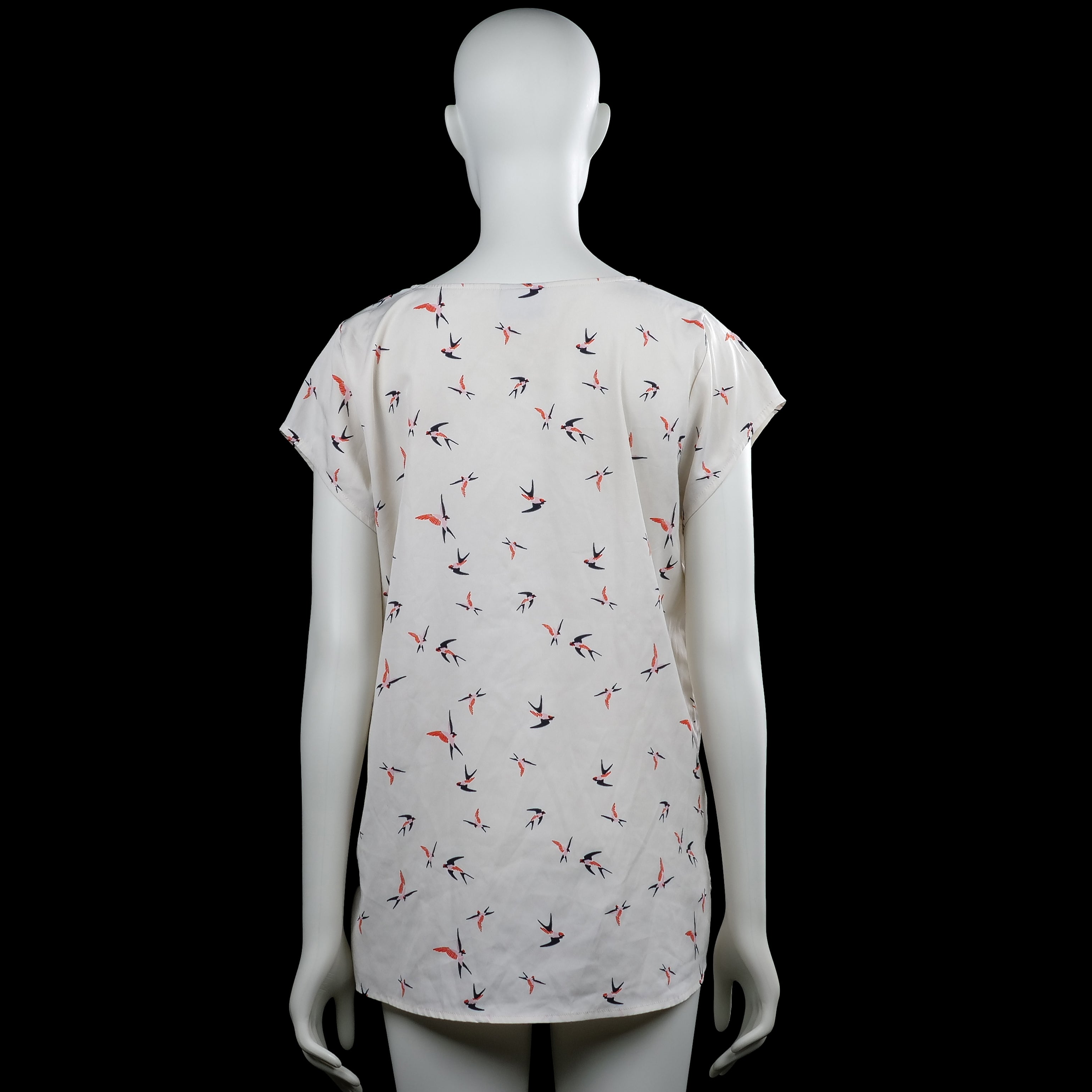 Blouse - White & Red - Size L