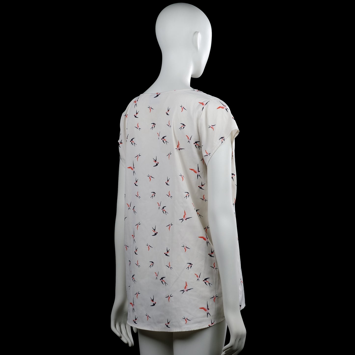 Blouse - White & Red - Size L