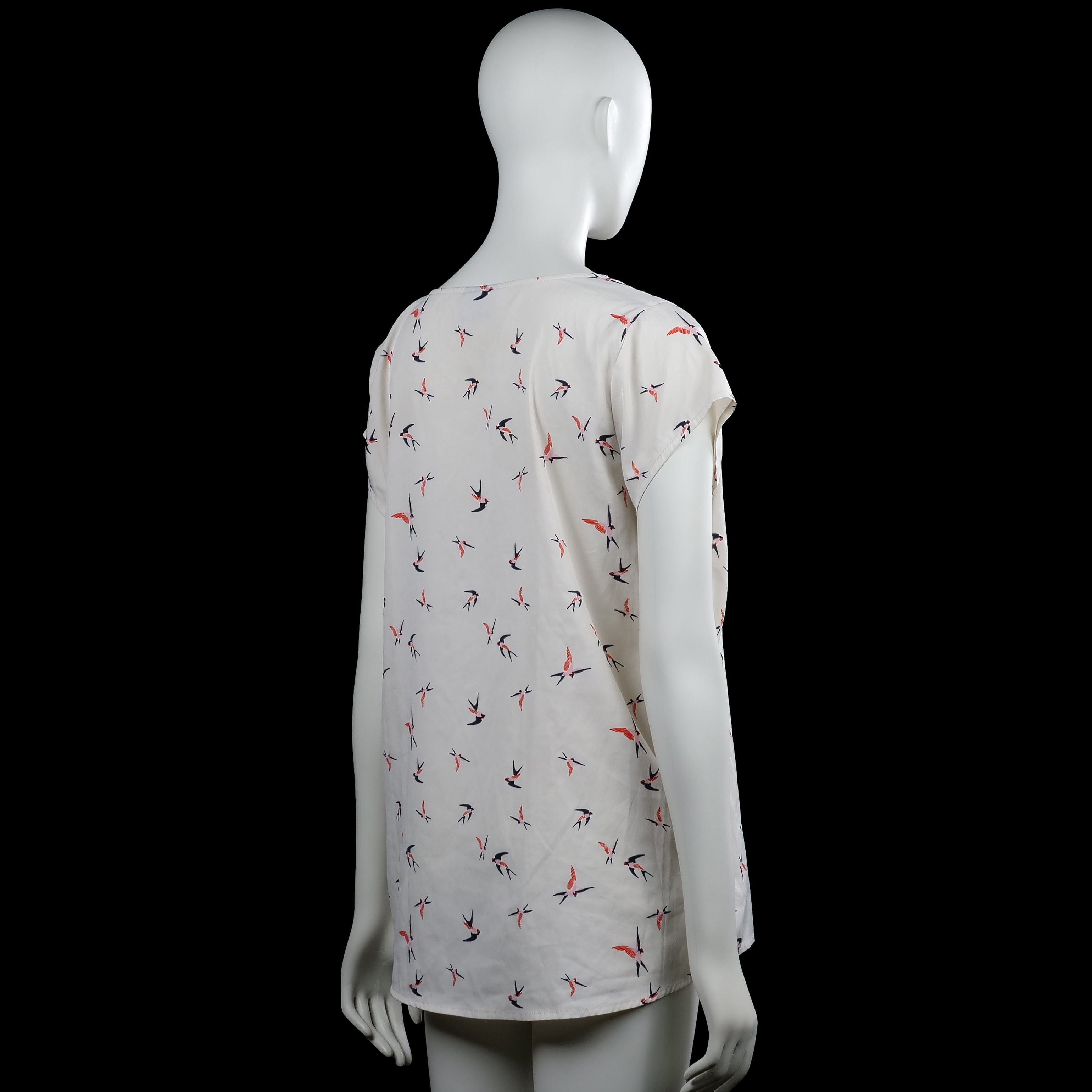 Blouse - White & Red - Size L