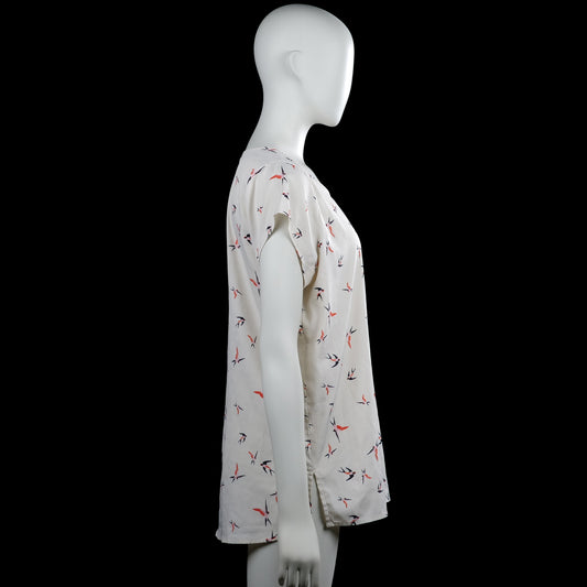 Blouse - White & Red - Size L