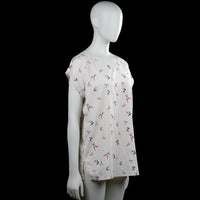 Blouse - White & Red - Size L