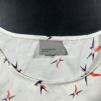 Blouse - White & Red - Size L