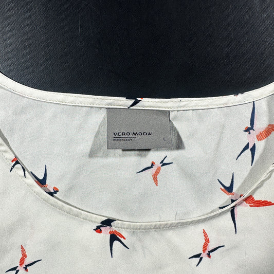 Blouse - White & Red - Size L