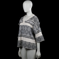Sweater - Ivory & Black - Size L