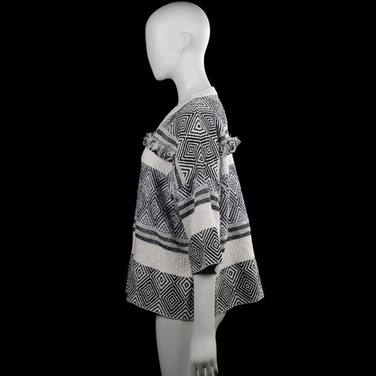 Sweater - Ivory & Black - Size L