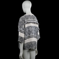 Sweater - Ivory & Black - Size L