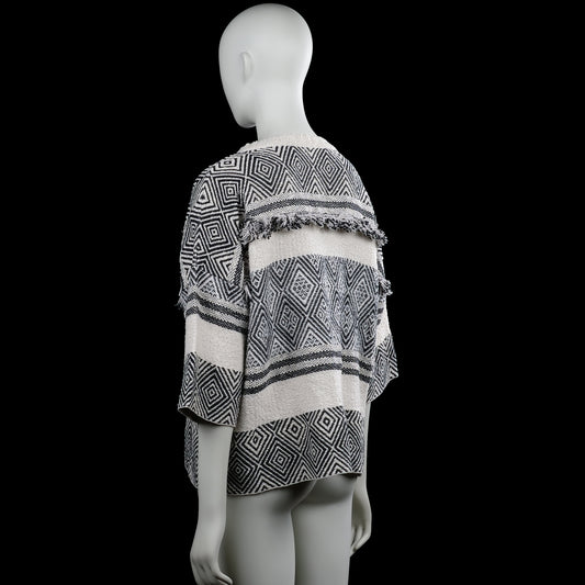 Sweater - Ivory & Black - Size L