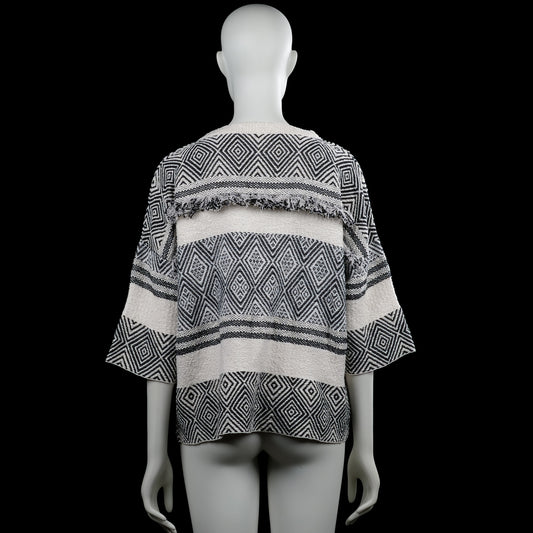 Sweater - Ivory & Black - Size L