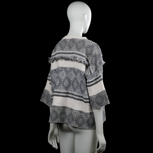 Sweater - Ivory & Black - Size L