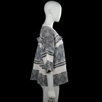 Sweater - Ivory & Black - Size L