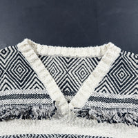 Sweater - Ivory & Black - Size L