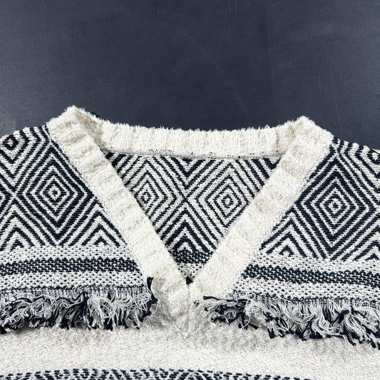 Sweater - Ivory & Black - Size L