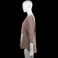 Long-sleeve top - Taupe - Size L