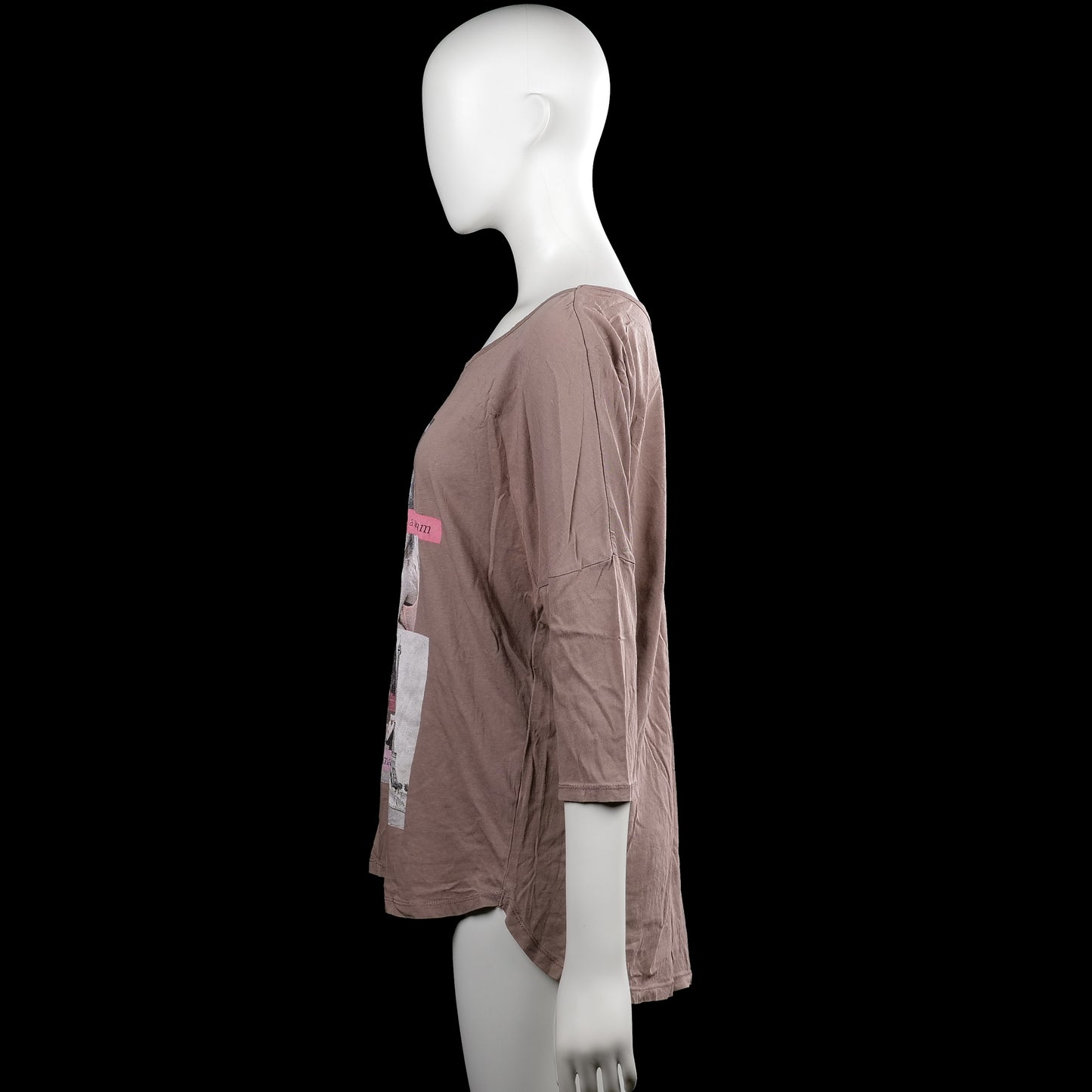 Long-sleeve top - Taupe - Size L