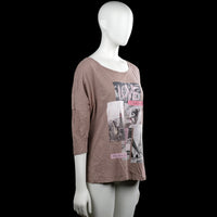 Long-sleeve top - Taupe - Size L