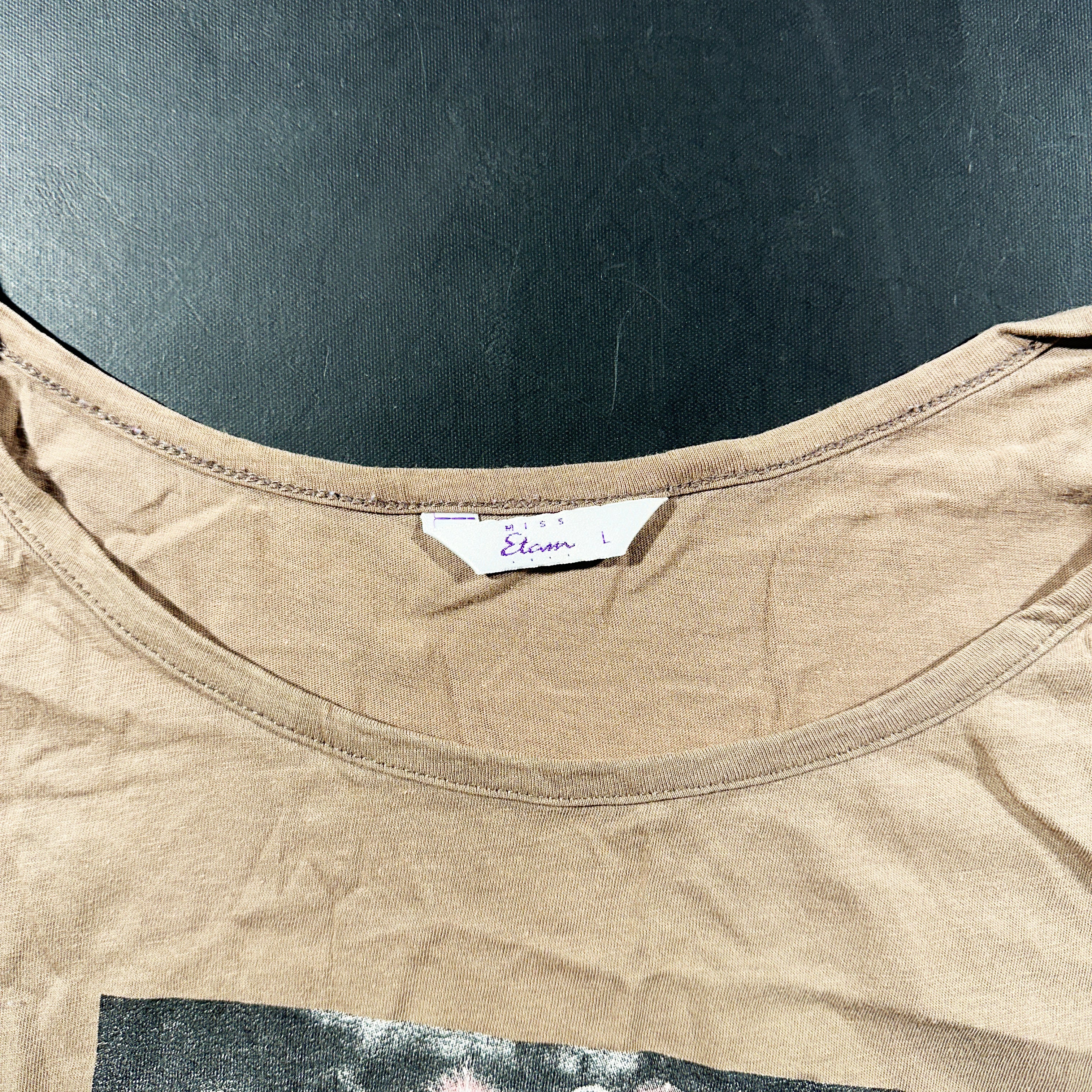 Long-sleeve top - Taupe - Size L