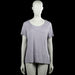 H&M - T-shirt - Lavender - Size M - Lavender solid top with a scoop neckline and short sleeves. Straight hem and plain sleeve cuffs.