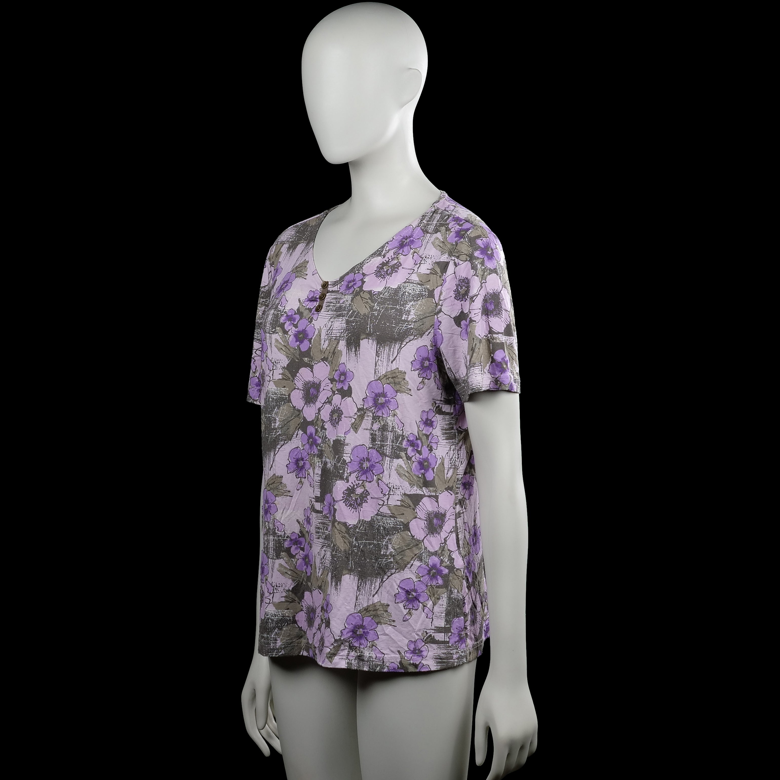 T-shirt - Purple & Gray - Size M