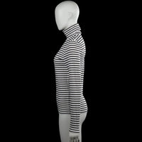 Turtleneck - White & Black - Size M