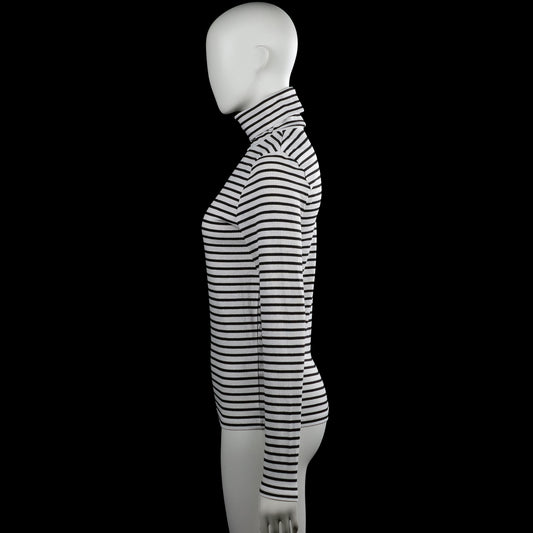 Turtleneck - White & Black - Size M