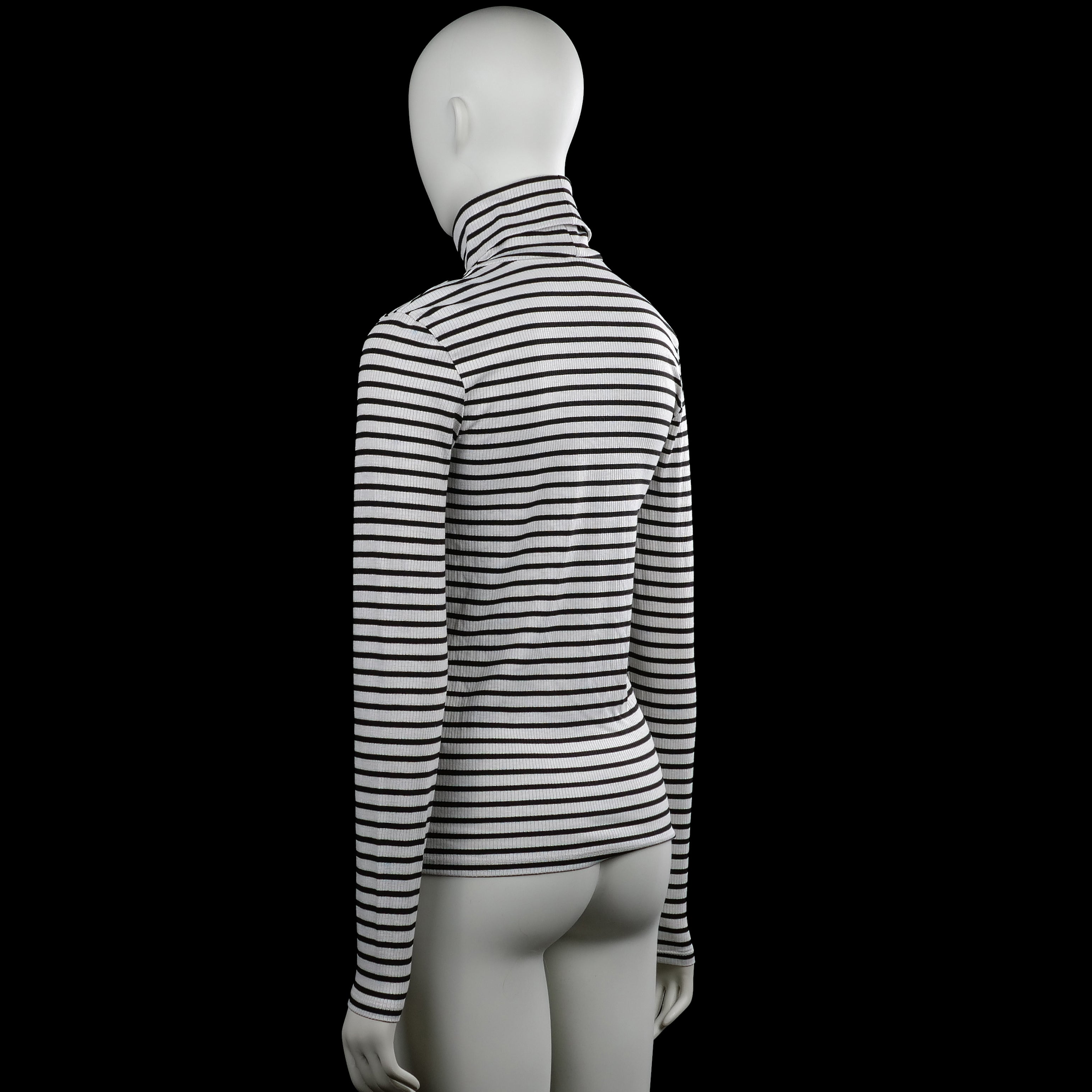 Turtleneck - White & Black - Size M