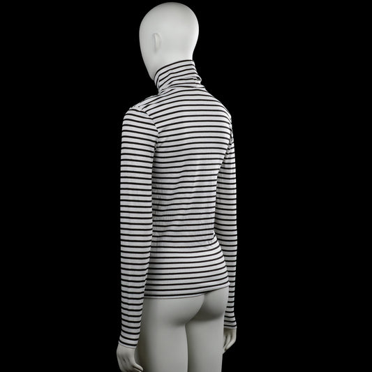 Turtleneck - White & Black - Size M