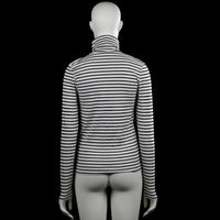 Turtleneck - White & Black - Size M