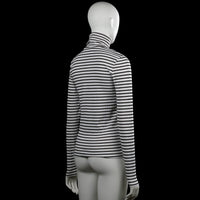 Turtleneck - White & Black - Size M