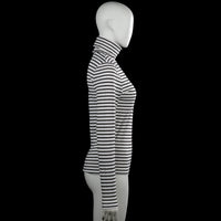 Turtleneck - White & Black - Size M