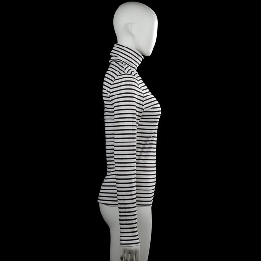 Turtleneck - White & Black - Size M